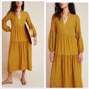 Anthro tiered maxi dress. Hardly worn. Great condition.